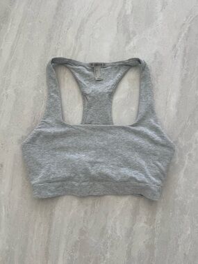 Forever 21 Heather Gray Racerback Sports Bralette